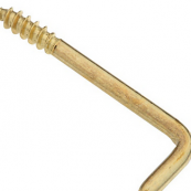 120-543 BRASS 112 SQ SCREW HOOKS
 5PK