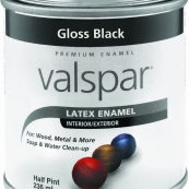 65048/28860 VALSPAR GLOSS BLACK 
LATEX ENAMEL PAINT
