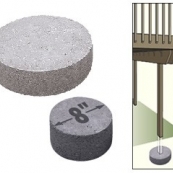 ROUND CONCRETE DECK FOOTER 8" X
16" (6 per pallet)