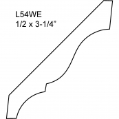 3-1/4" OAK CROWN MOULD / 8'     
"A" GRADE, RED OAK PRICED AT 8'
LONG ONLY *WEABER# L51-WE