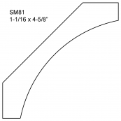 4-5/8" COVE MOULD / SM-81P      
"F.J.", PRIMED POPLAR