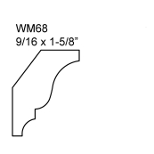 1-5/8" CROWN MOULD / WM-68A     
"A" GRADE, PINE