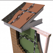 4X8-5/8" T&G ZIP ROOF PANEL WITH
PRECIPTEK MOISTURE BARRIER -
*THIS IS TONGUE & GROOVE PANEL*
MUST BE USED WITH ZIP TAPE+GUN
FOR WARRANTED INSTALLATION
HUBER ITEM #S-16911
STRUCT1 RATED