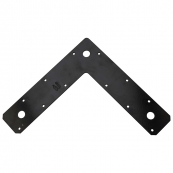 266-474 9"X2"FLAT CORNER PLATE 
BLACK FINISH.