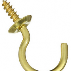 119-669 7/8'BRS CUP HOOK 5/CD