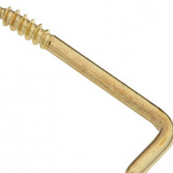 120-543 BRASS 112 SQ SCREW HOOKS
 5PK