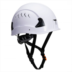 WHITE TYPE2 HARDHAT W CHIN STRAP